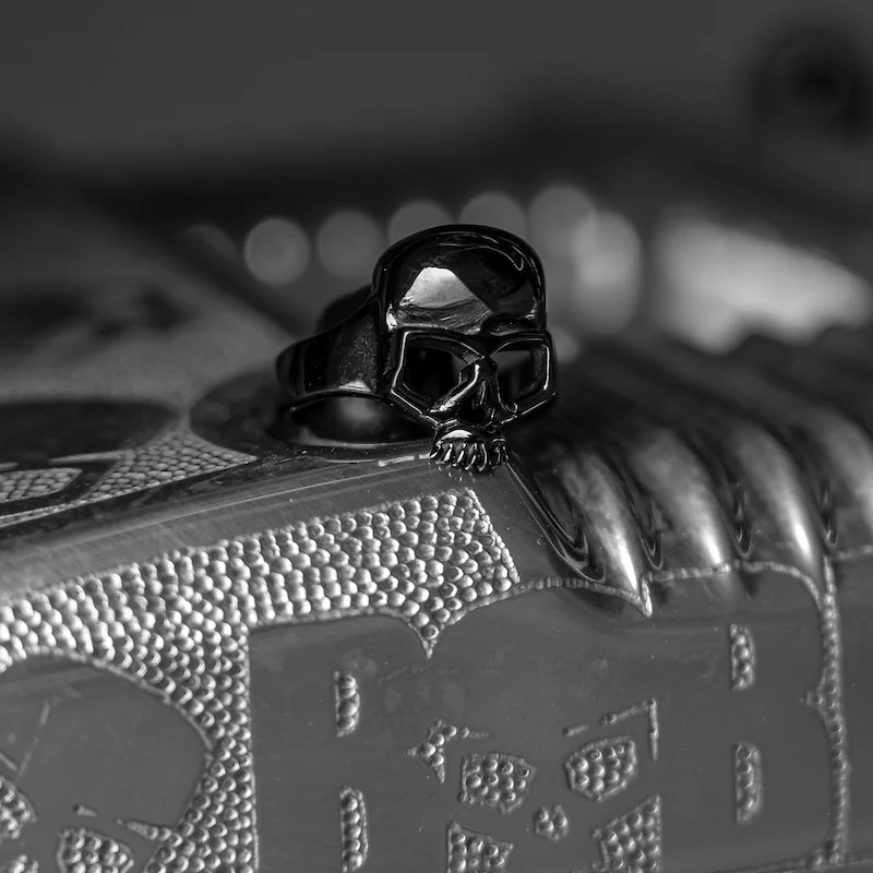 BOBHEAD Black Skull Ring - Image 5