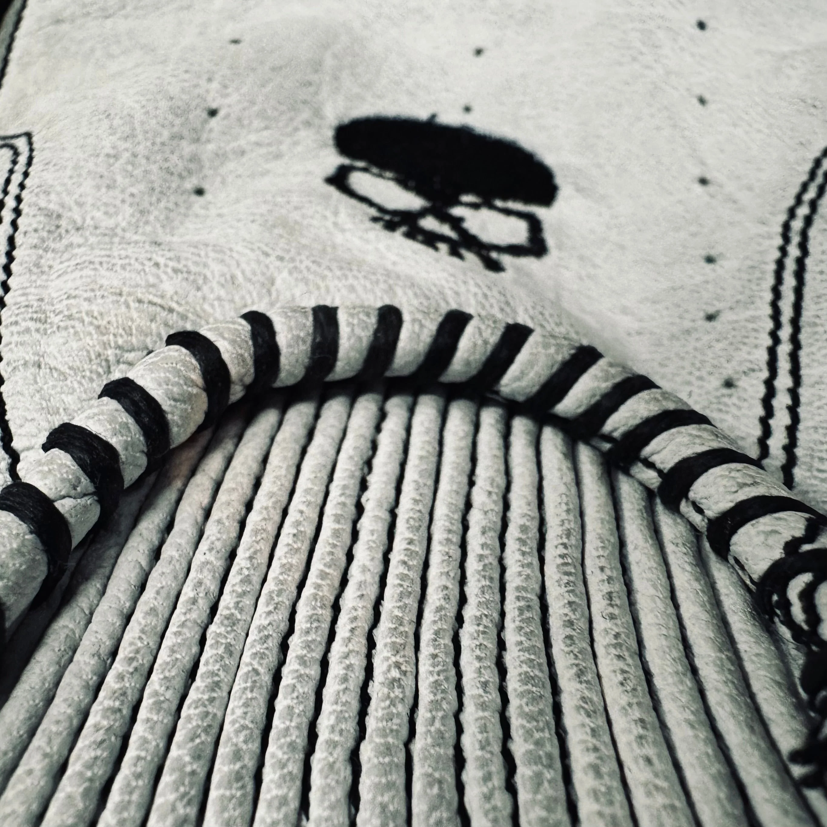 Motorcycle Glove Protective Domino Leather White - Image 7