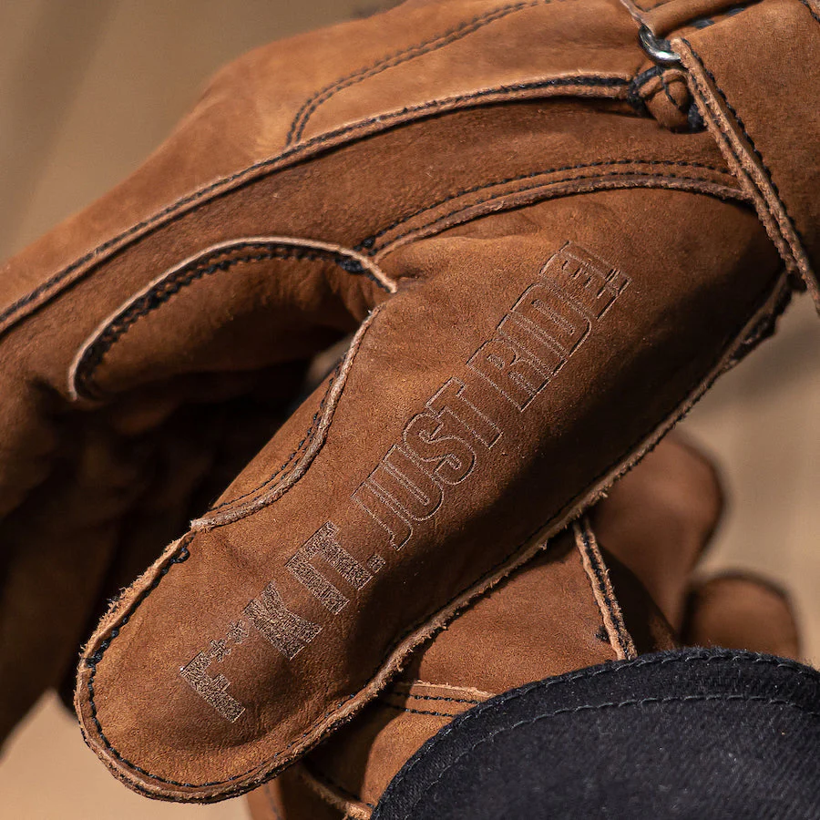 Motorcycle Glove Protective Leather Musket Brown - Image 3