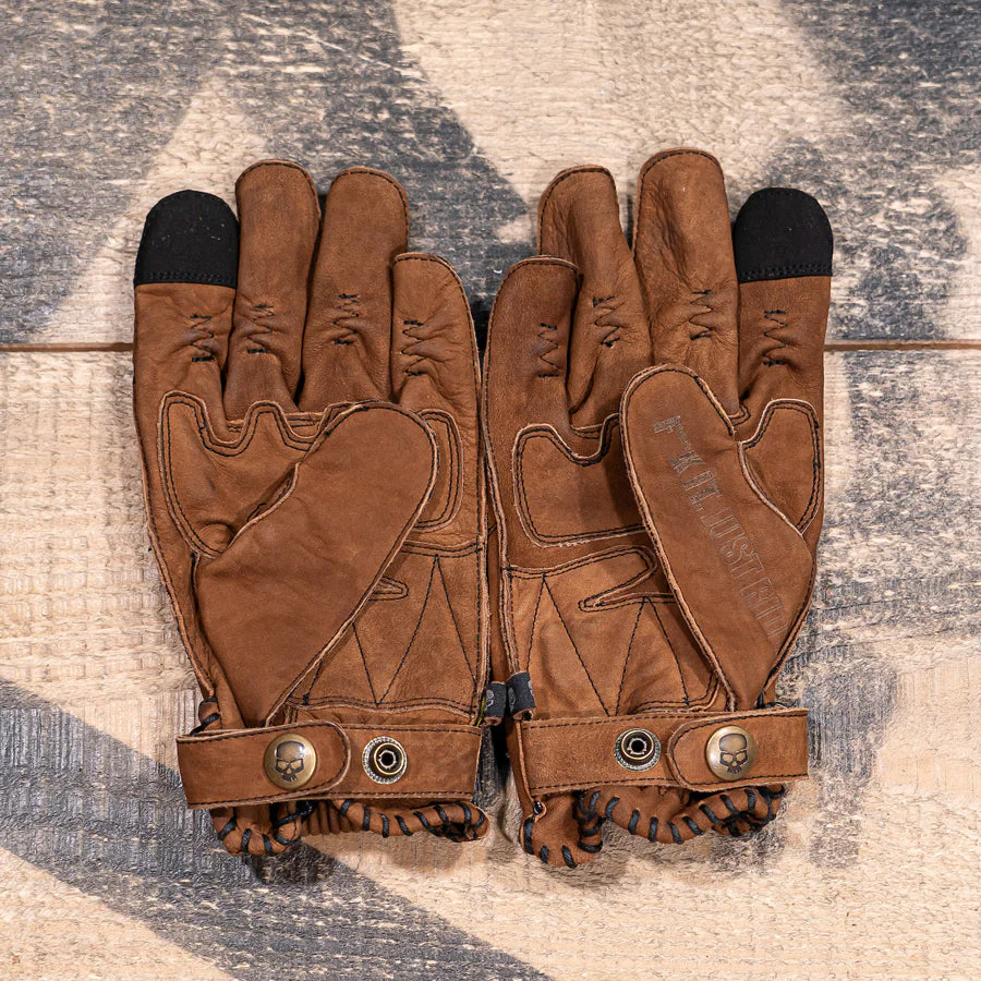 Motorcycle Glove Protective Leather Musket Brown - Image 7