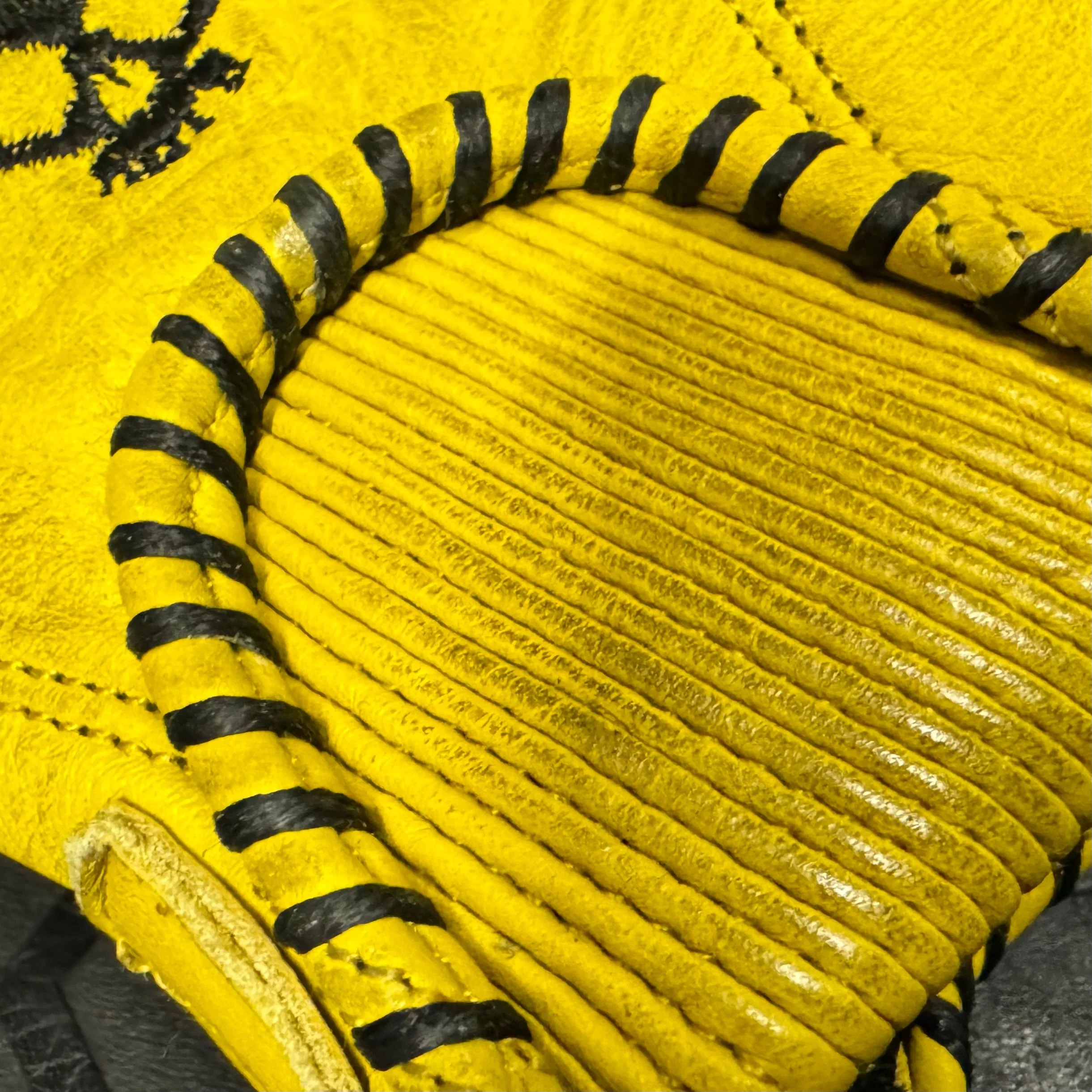 Motorcycle Glove Protective Shifter Leather Yellow - Image 5