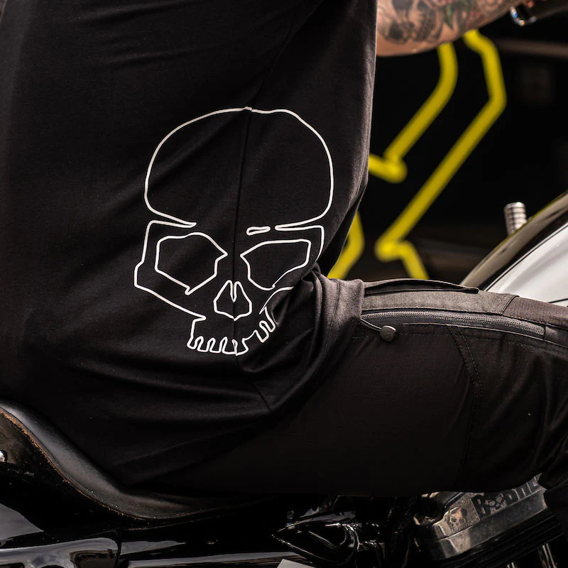 BOBHEAD Tech T-Shirt Side Skull White - Image 3