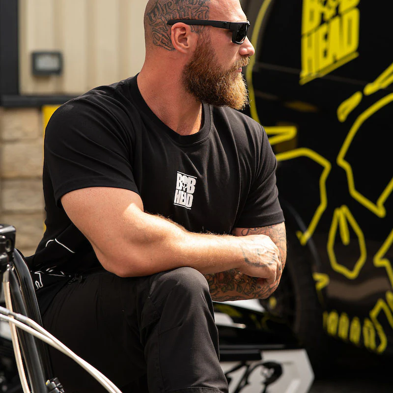 BOBHEAD Tech T-Shirt Side Skull White - Image 9