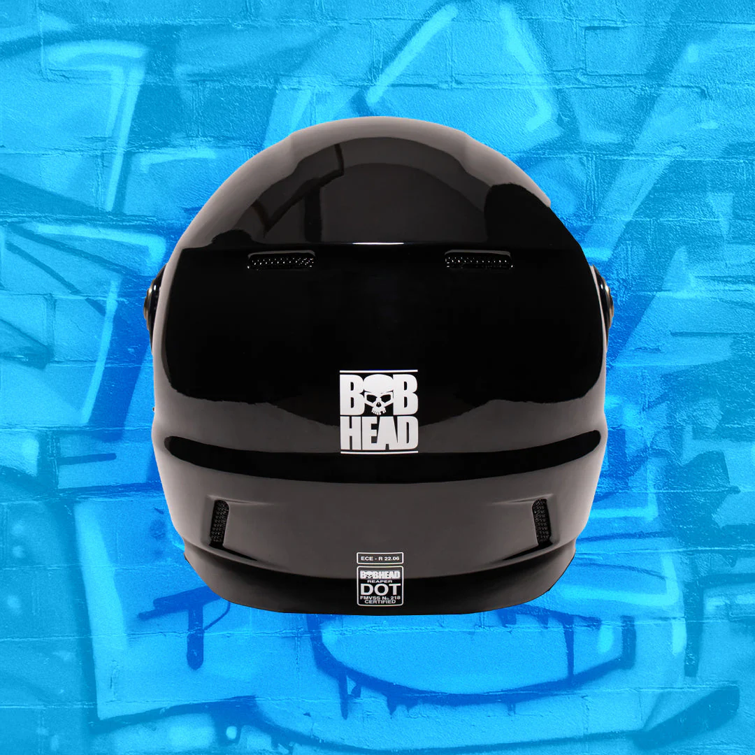 Motorcycle Helmet Reaper Black Fiberglass | DOT & ECE - Image 7