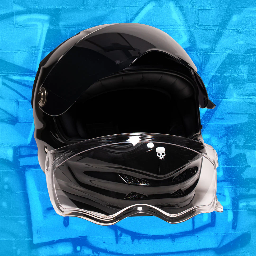 Motorcycle Helmet Reaper Black Fiberglass | DOT & ECE - Image 9
